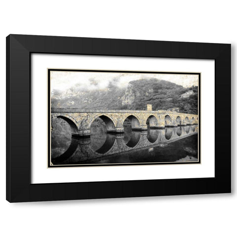 Across the Bridge Black Modern Wood Framed Art Print with Double Matting by Allen, Kimberly