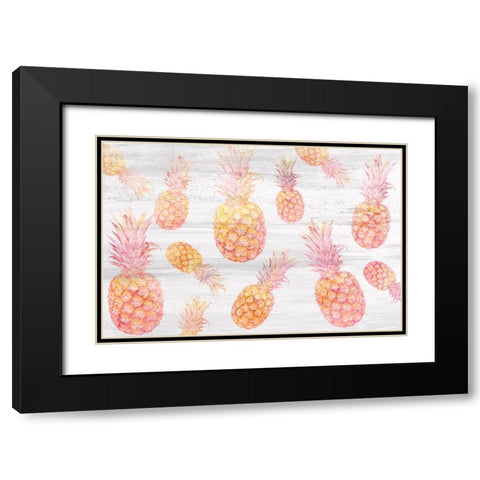Pinneapple 2 Black Modern Wood Framed Art Print with Double Matting by Allen, Kimberly