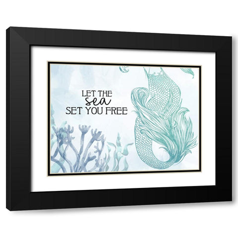 Let The Sea Black Modern Wood Framed Art Print with Double Matting by Allen, Kimberly