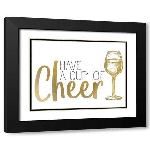 Cheer 1 Black Modern Wood Framed Art Print with Double Matting by Allen, Kimberly
