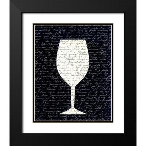 Wine on Black 1 Black Modern Wood Framed Art Print with Double Matting by Allen, Kimberly