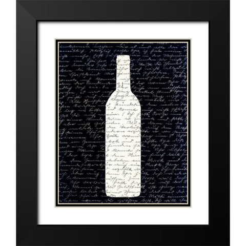 Wine on Black 2 Black Modern Wood Framed Art Print with Double Matting by Allen, Kimberly