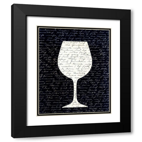 Wine on Black 3 Black Modern Wood Framed Art Print with Double Matting by Allen, Kimberly