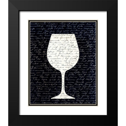 Wine on Black 3 Black Modern Wood Framed Art Print with Double Matting by Allen, Kimberly