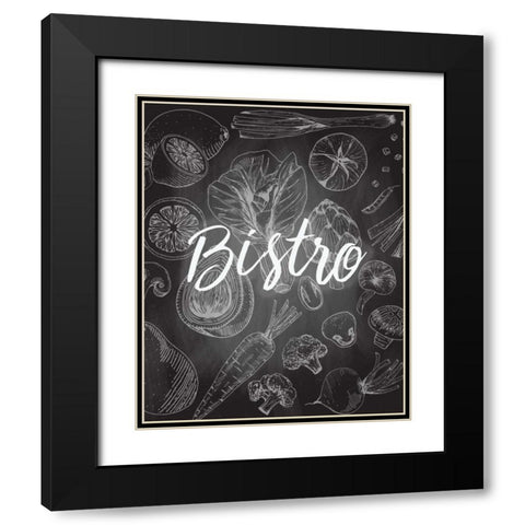 Chalkboard Kitchen 2 Black Modern Wood Framed Art Print with Double Matting by Allen, Kimberly