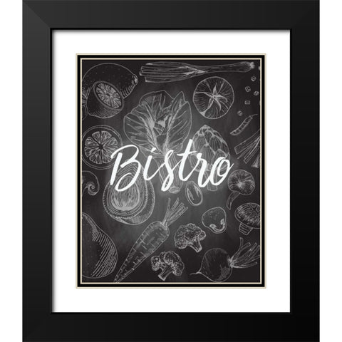 Chalkboard Kitchen 2 Black Modern Wood Framed Art Print with Double Matting by Allen, Kimberly