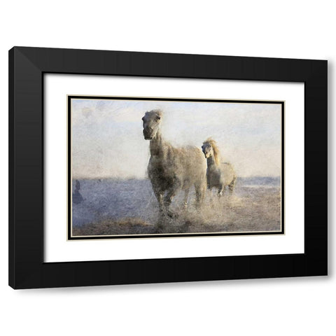 Running Free Black Modern Wood Framed Art Print with Double Matting by Allen, Kimberly