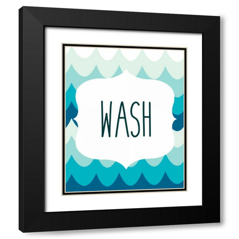 Ocean Waves 1 Black Modern Wood Framed Art Print with Double Matting by Allen, Kimberly