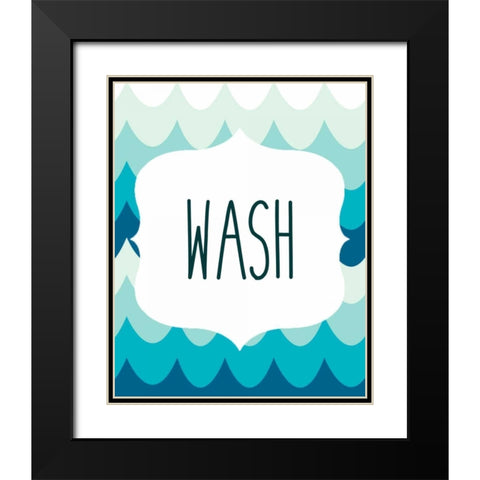 Ocean Waves 1 Black Modern Wood Framed Art Print with Double Matting by Allen, Kimberly