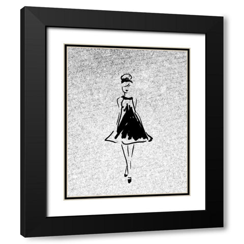 Glitter Fashion 1 Black Modern Wood Framed Art Print with Double Matting by Allen, Kimberly