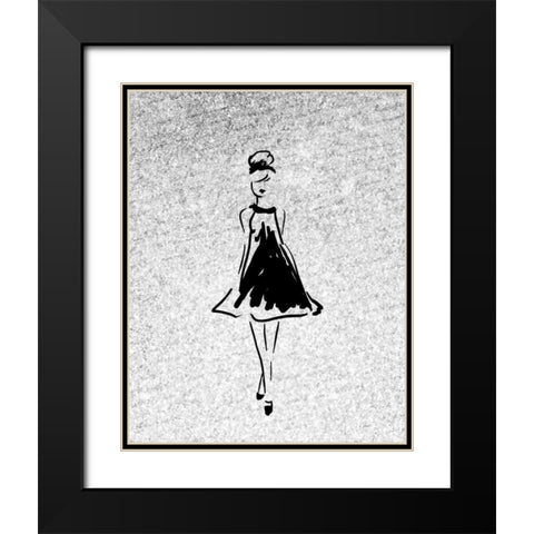 Glitter Fashion 1 Black Modern Wood Framed Art Print with Double Matting by Allen, Kimberly