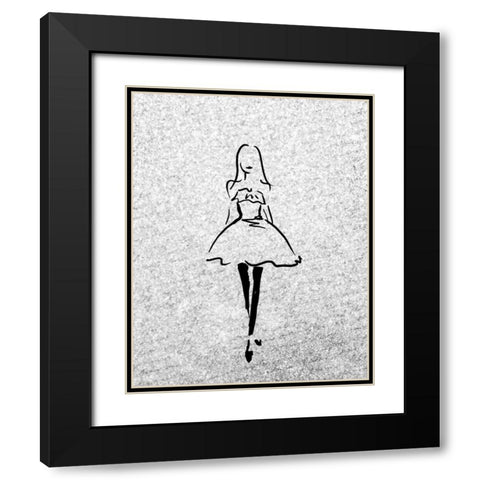Glitter Fashion 2 Black Modern Wood Framed Art Print with Double Matting by Allen, Kimberly