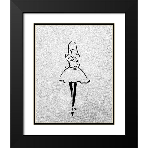 Glitter Fashion 2 Black Modern Wood Framed Art Print with Double Matting by Allen, Kimberly