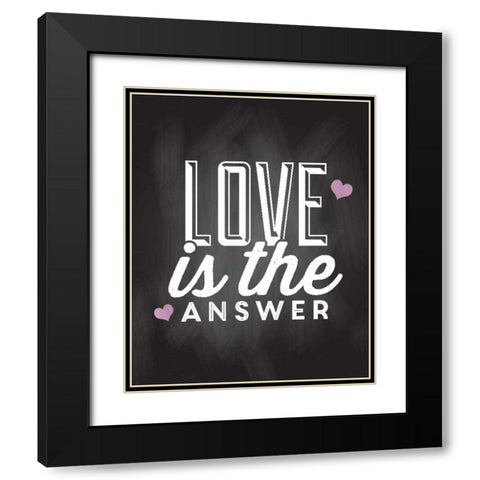 Love is the Answer Black Modern Wood Framed Art Print with Double Matting by Allen, Kimberly