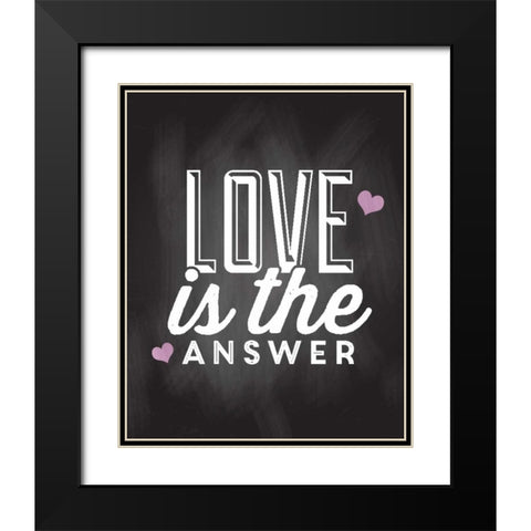 Love is the Answer Black Modern Wood Framed Art Print with Double Matting by Allen, Kimberly