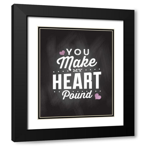 You Make My Heart Black Modern Wood Framed Art Print with Double Matting by Allen, Kimberly