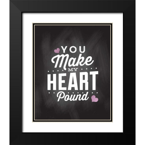 You Make My Heart Black Modern Wood Framed Art Print with Double Matting by Allen, Kimberly