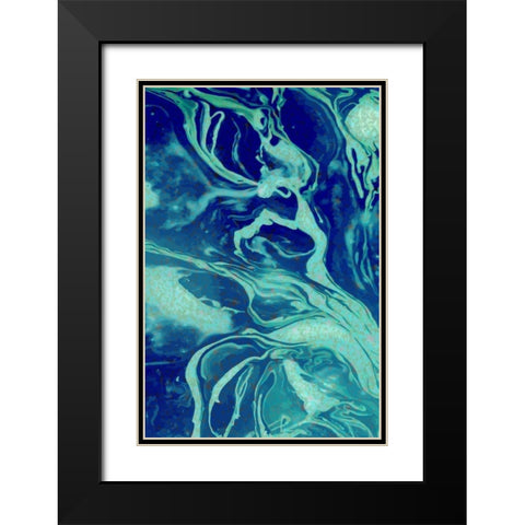 Cosmic B Black Modern Wood Framed Art Print with Double Matting by Allen, Kimberly