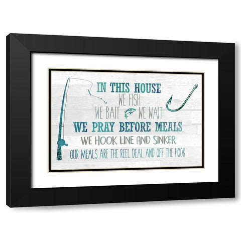 In this House Black Modern Wood Framed Art Print with Double Matting by Kimberly, Allen