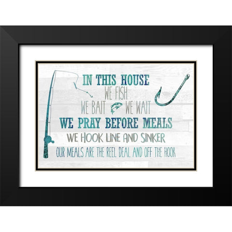 In this House Black Modern Wood Framed Art Print with Double Matting by Kimberly, Allen