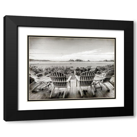 On the Deck Black Modern Wood Framed Art Print with Double Matting by Kimberly, Allen