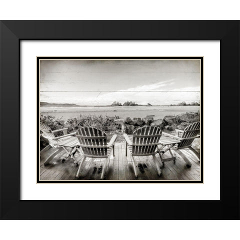 On the Deck Black Modern Wood Framed Art Print with Double Matting by Kimberly, Allen