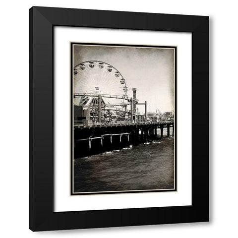 At the Pier Black Modern Wood Framed Art Print with Double Matting by Kimberly, Allen