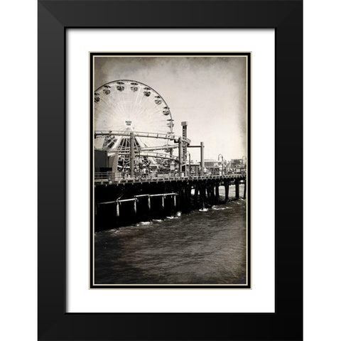 At the Pier Black Modern Wood Framed Art Print with Double Matting by Kimberly, Allen