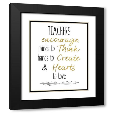 Teachers 2 Black Modern Wood Framed Art Print with Double Matting by Kimberly, Allen