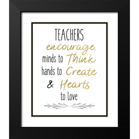 Teachers 2 Black Modern Wood Framed Art Print with Double Matting by Kimberly, Allen