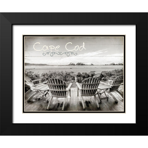 Relax bw Black Modern Wood Framed Art Print with Double Matting by Kimberly, Allen