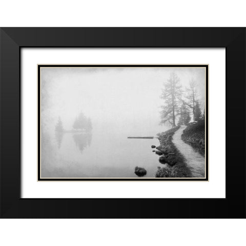 Dusk at the Lake Black Modern Wood Framed Art Print with Double Matting by Kimberly, Allen