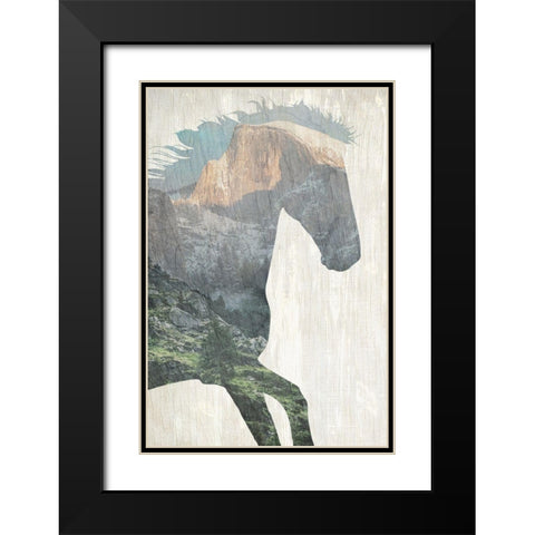 Running Mountains Black Modern Wood Framed Art Print with Double Matting by Kimberly, Allen