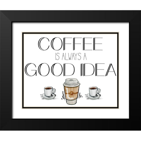 Morning Coffee 2 Black Modern Wood Framed Art Print with Double Matting by Kimberly, Allen