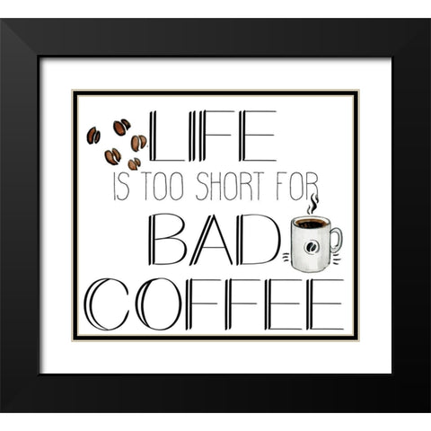 Morning Coffee 3 Black Modern Wood Framed Art Print with Double Matting by Kimberly, Allen