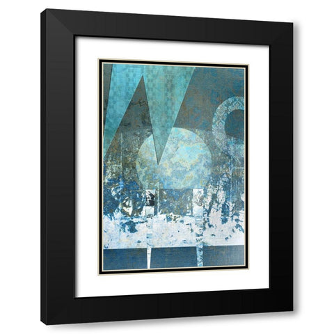 Abstract No. 7 Black Modern Wood Framed Art Print with Double Matting by Allen, Kimberly
