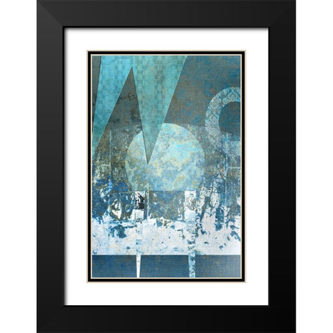 Abstract No. 7 Black Modern Wood Framed Art Print with Double Matting by Allen, Kimberly