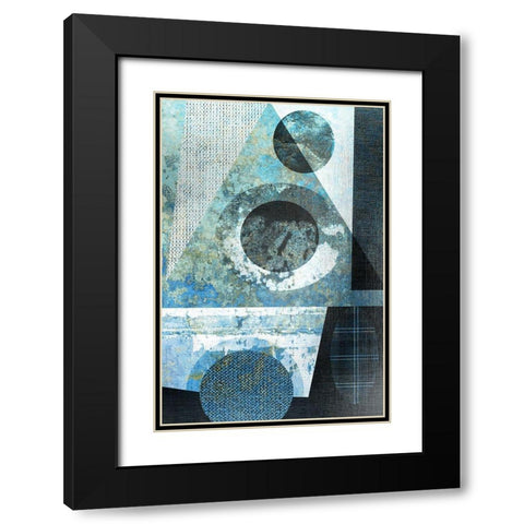 Abstract No. 10 Black Modern Wood Framed Art Print with Double Matting by Allen, Kimberly
