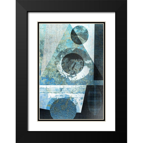 Abstract No. 10 Black Modern Wood Framed Art Print with Double Matting by Allen, Kimberly