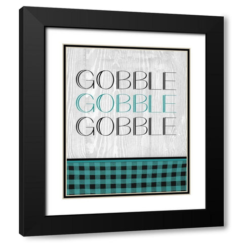 Gobble Black Modern Wood Framed Art Print with Double Matting by Kimberly, Allen