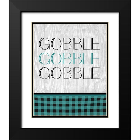 Gobble Black Modern Wood Framed Art Print with Double Matting by Kimberly, Allen