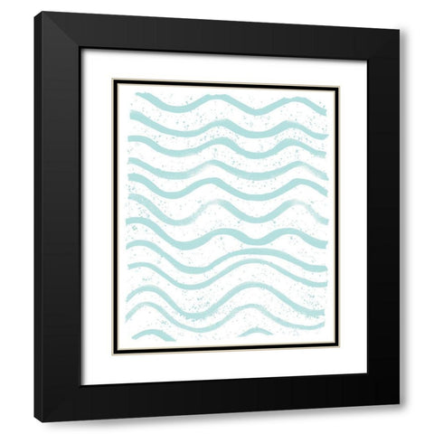 Seaside Pattern 2 Black Modern Wood Framed Art Print with Double Matting by Kimberly, Allen