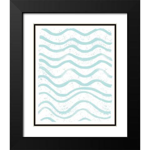 Seaside Pattern 2 Black Modern Wood Framed Art Print with Double Matting by Kimberly, Allen