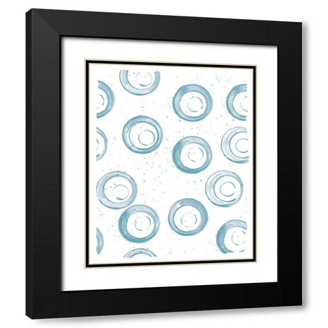 Seaside Pattern 3 Black Modern Wood Framed Art Print with Double Matting by Kimberly, Allen