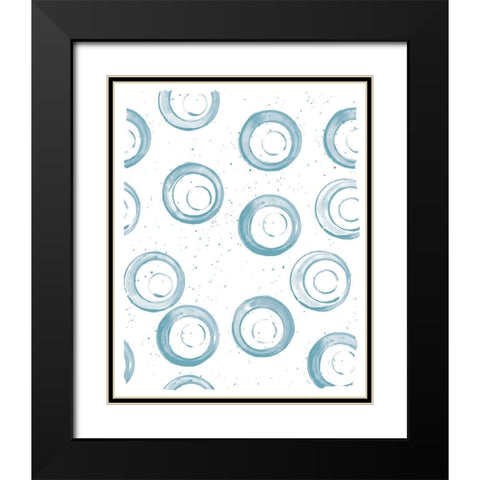 Seaside Pattern 3 Black Modern Wood Framed Art Print with Double Matting by Kimberly, Allen