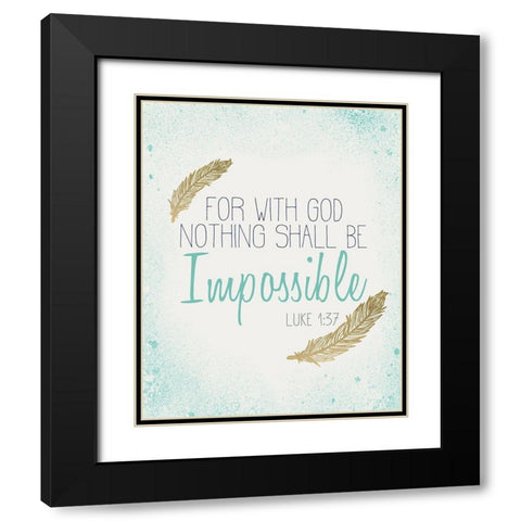 Impossible Black Modern Wood Framed Art Print with Double Matting by Kimberly, Allen