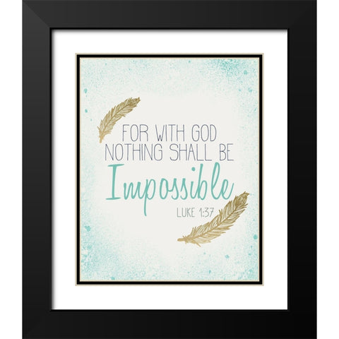 Impossible Black Modern Wood Framed Art Print with Double Matting by Kimberly, Allen
