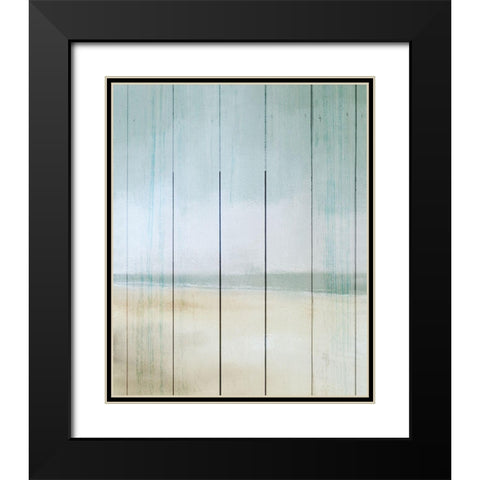 A Day at the Beach Black Modern Wood Framed Art Print with Double Matting by Kimberly, Allen