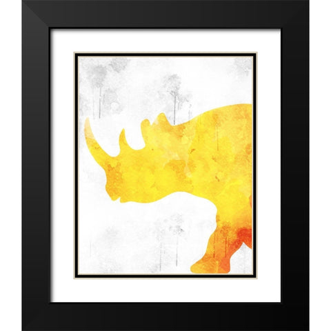 Watercolor Silhouette 4 Black Modern Wood Framed Art Print with Double Matting by Kimberly, Allen