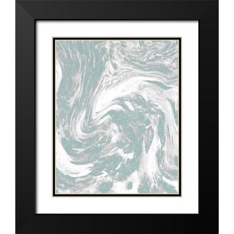 Sparkle Marble 1 Black Modern Wood Framed Art Print with Double Matting by Kimberly, Allen